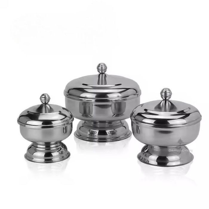 Bol en acier inoxydable pour sucre avec couvercle, design élégant et durable