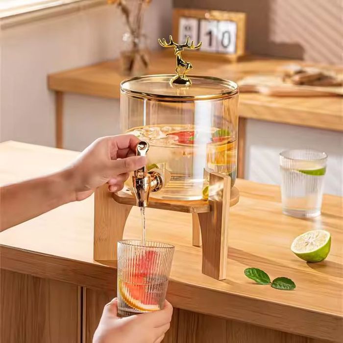 Pot à boisson en verre écologique, parfait pour jus et boissons fraîches – 2.6L