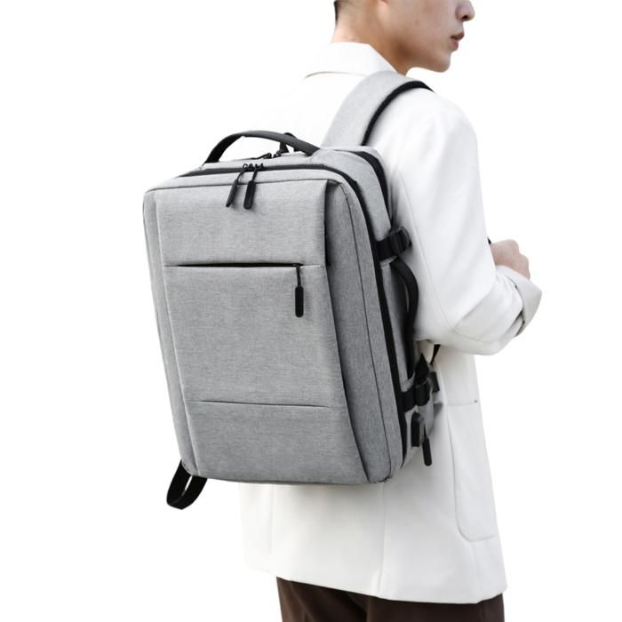 Sac à dos anti-vol avec port USB et capacité pour ordinateur jusqu'à 15,6 pouces./