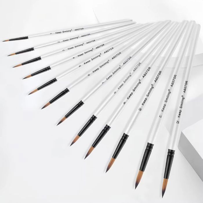Ensemble de pinceaux d'artiste – 12 pièces pour peinture et créations artistiques