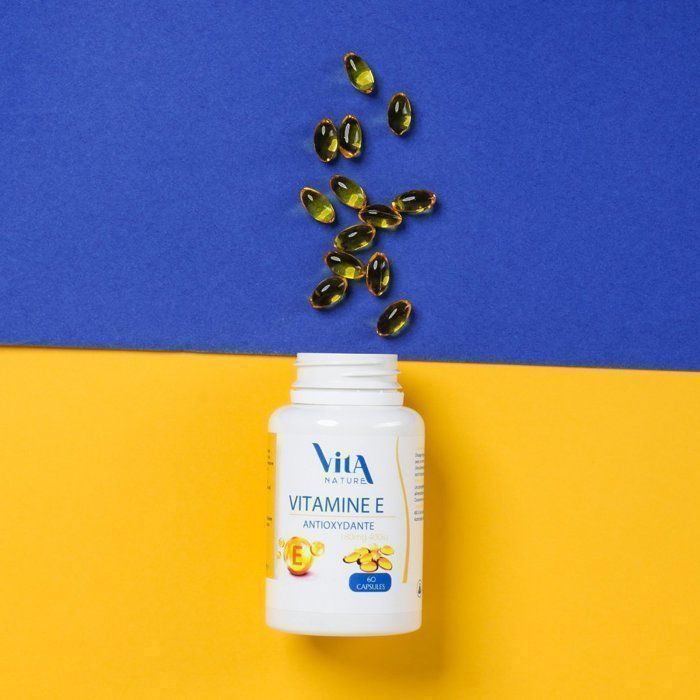 Vitamine E, 180 mg (400 IU), 60 capsules santé immunitaire