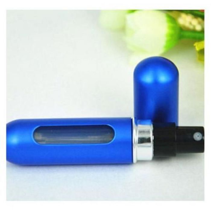 2pcs Mini bouteille Bleu de parfum rechargeable portative de 5ml
