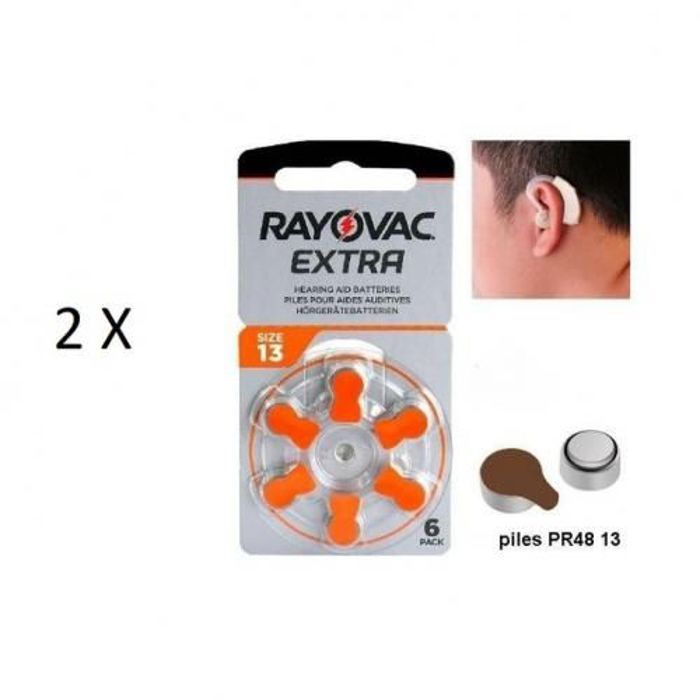 Pack 12 piles aides Aid auditifs type 13