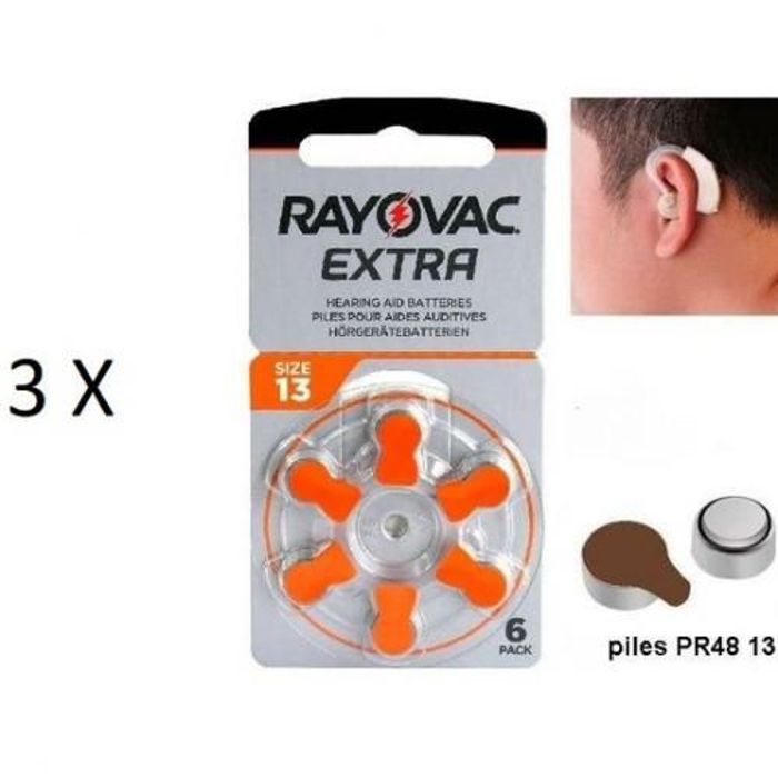 Rayovac Pack 18 piles aides Aid auditifs type 13