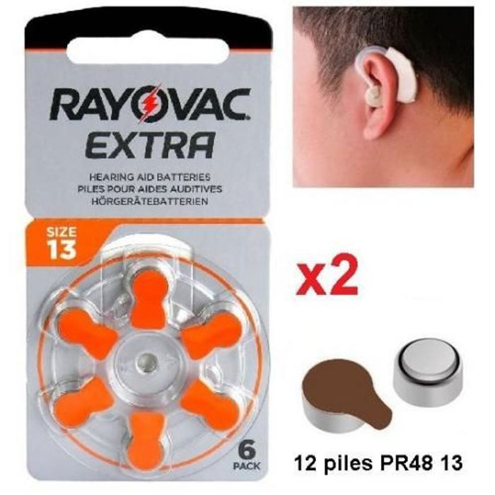 Rayovac PILES AUDITIVES Size 13 PR48 // 12 Piles