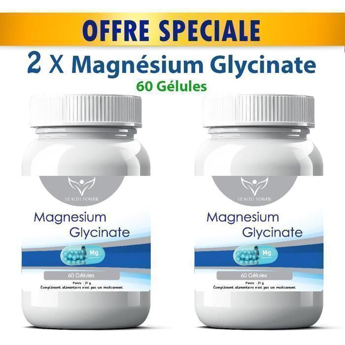 PACK 2 x boites de Magnésium Glycinate 300mg 60 Gélules