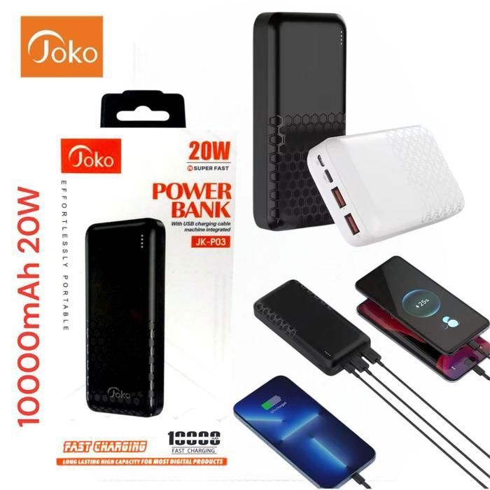 Power bank pour telephone JOKO 10000 MAH 20W JK-PO3