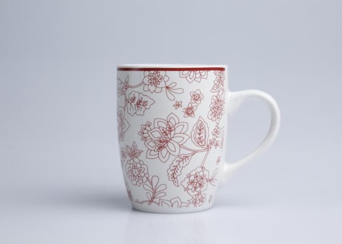 Mug en Porcelaine - Non spécifié - 265 ml - Couleur Rose - Design Élégant - Cylindrique