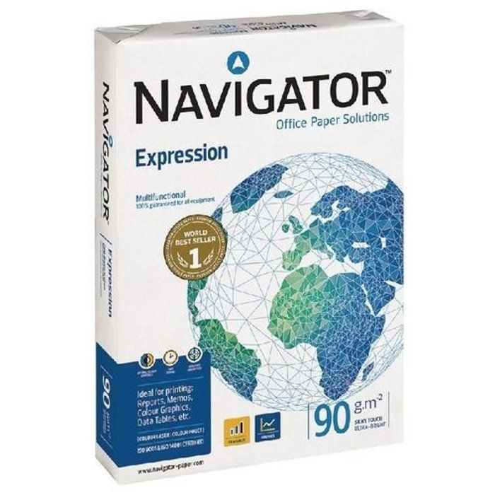 Papier - Navigator - A4 - 90g/m2 - Haute Blancheur - Ecolabel Européen