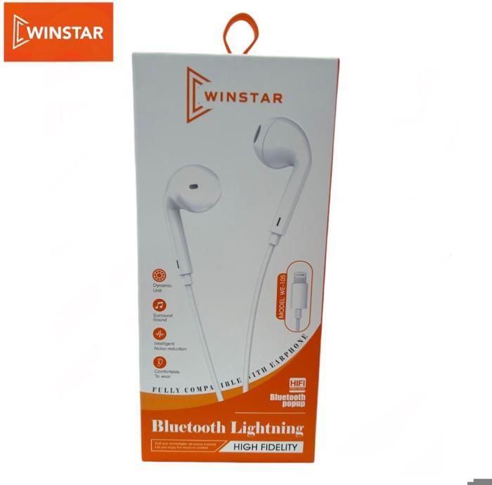 les ecouteurs WINSTAR BLUETOOTH LIGHTNING MODEL WE-105