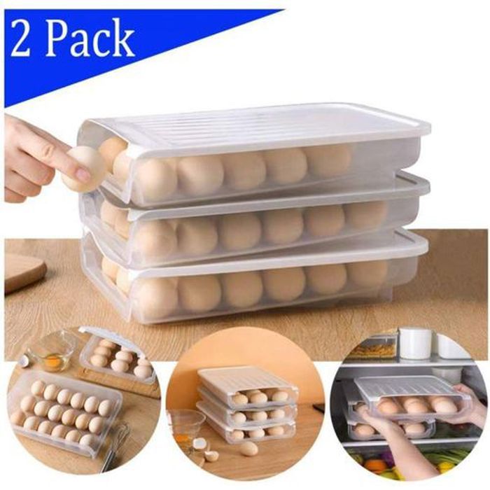 Support de stockage d'oeufs à défilement automatique - 2 pcs