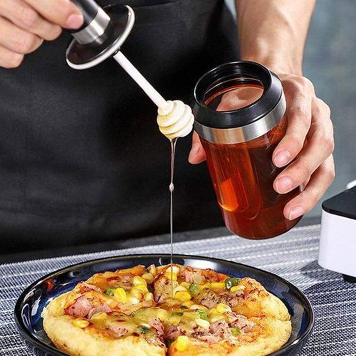 assaisonnement bouteilles  transparent bâton de mielPot à épices en verre -1pcs