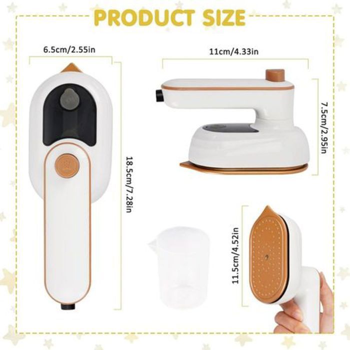 Mini fer à vapeur - Non spécifié - 3 en 1 - Portable - 80 ml - Repassage humide et sec