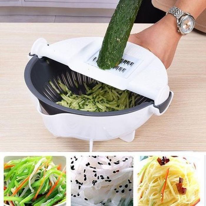 Coupe-légumes Multifonction 9 En 1 Avec Panier De Vidange Coupe-légumes