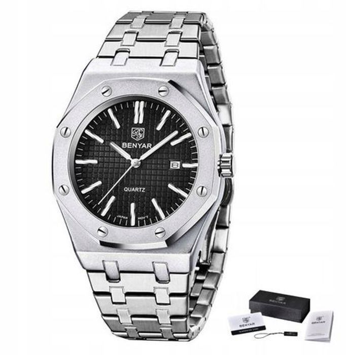 Benyar Montre AP BY5156, Noir argenté