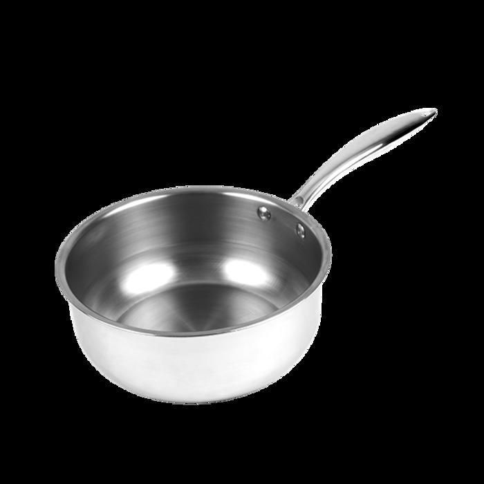 Casserole - LAMACOM - TRI-PLY - Ø16CM - Inox 18/10 - Cuisson saine - Ergonomique