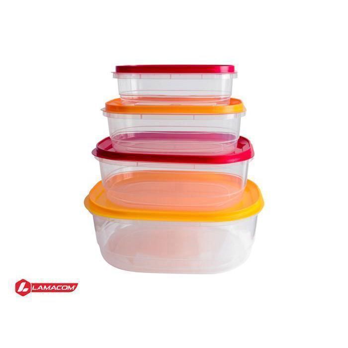 Bols en plastique - Non spécifié - Kit 4Bte - 4 tailles - Couvertures colorées - Légers et durables