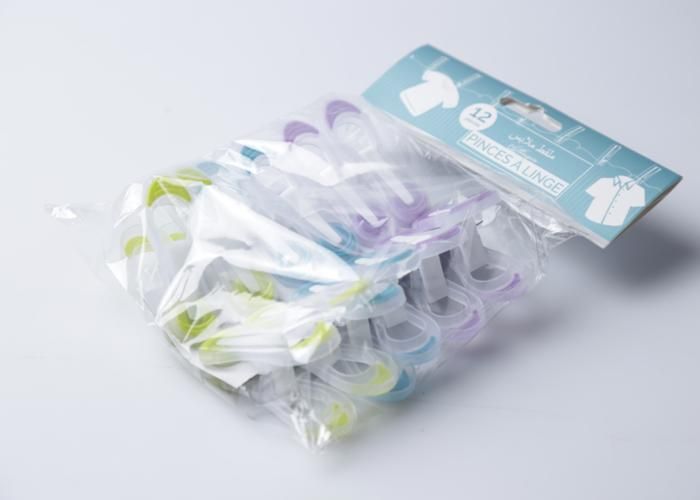 Set de 12 pinces à linge en plastique EFC1164