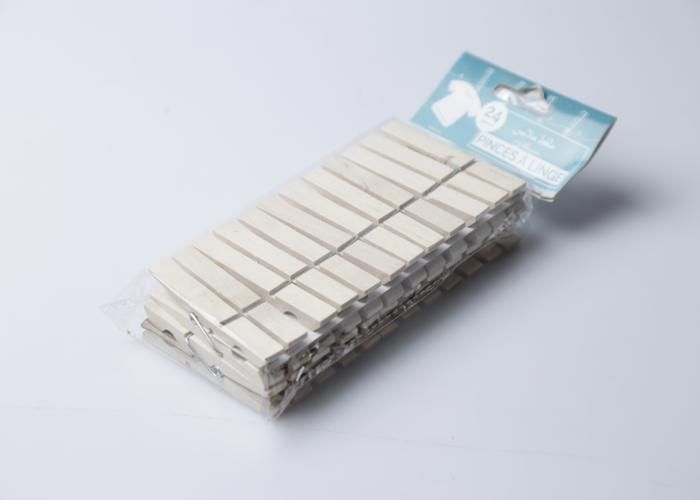 Set de 24 pinces à linge en bois EFC1108