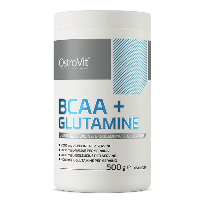 BCAA + Glutamine 500 g Orange - Acides Aminés, Récupération & Masse Musclaire