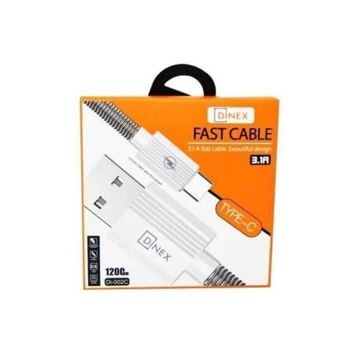 DINEX Câble Charge Rapide Pour Smartphones De TYPE-C Avec Ressort