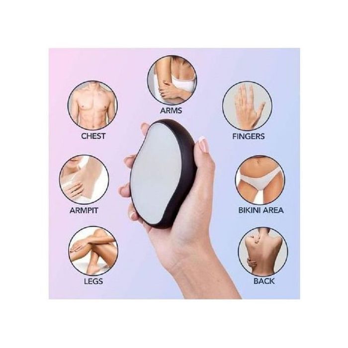 Mini épilateur magique en cristal indolore, rasoir en verre pour jambes, bras, dos, corps, beauté.