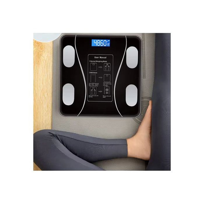 Balance de pesée - Intelligente - Bluetooth - 180 kg - IMC - Design élégant