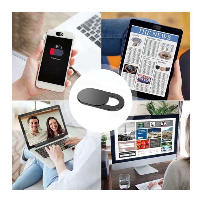 Cache Webcam - Non spécifié - 2 psc - Ultra-mince 0.7mm - Facile à utiliser - Large compatibilité