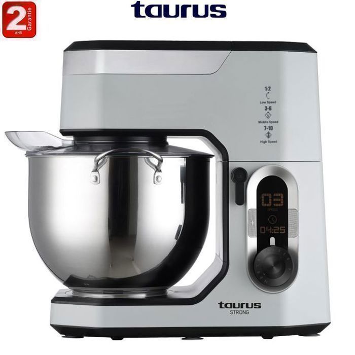 Pétrin - Taurus - Strong - 10 L - 2000 W - Écran LED 8 vitesses