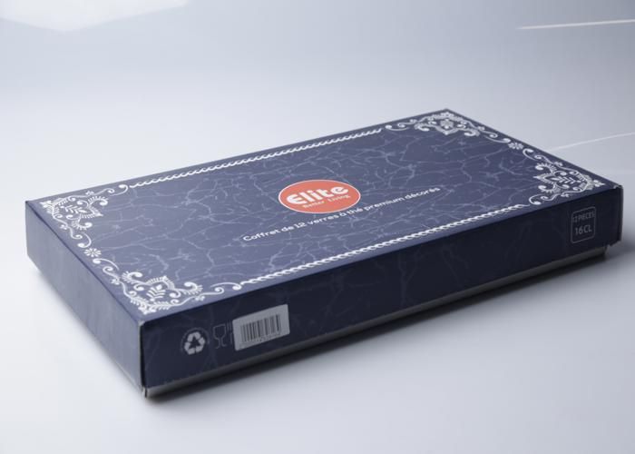 Verres à Thé - ELITE - N4005D - 12 pièces - Cylindriques - Décorés Doré