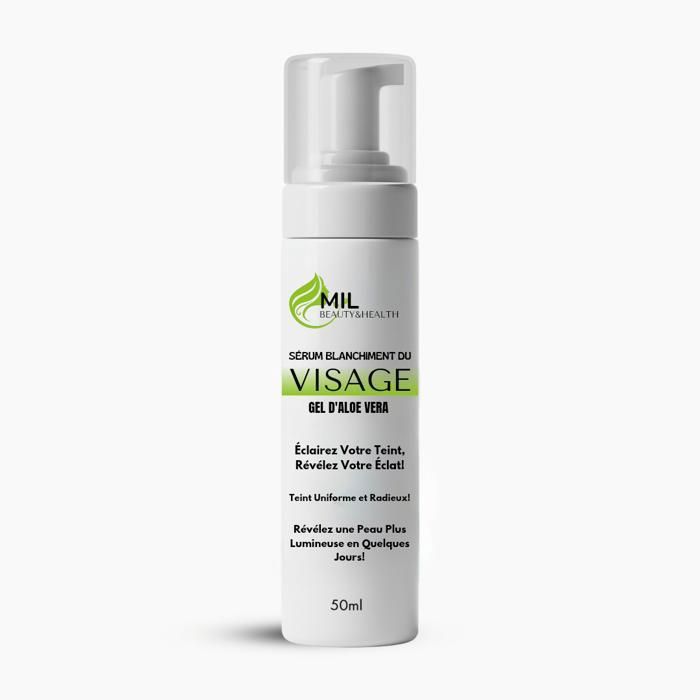 Sérum Blanchiment du Visage- Éclairez Votre Teint, Révélez une Peau Plus Lumineuse-Gel d'aloe vera