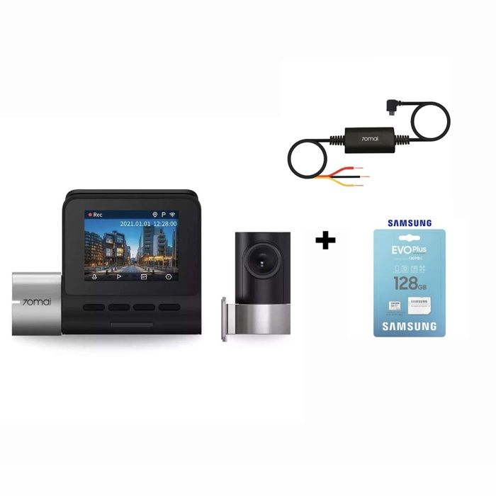 Caméra de tableau de bord - A500s - 2.7K - 2 caméras - Hardwire Kit UP03 - Carte Mémoire 128G