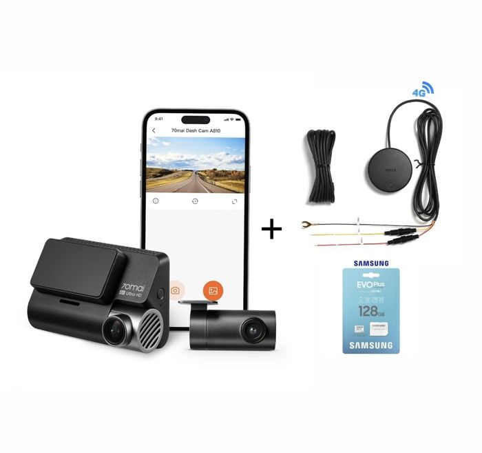 Détecteur de mouvement - 70mai - A810-2 - True 4K - GPS intégré - Vision nocturne