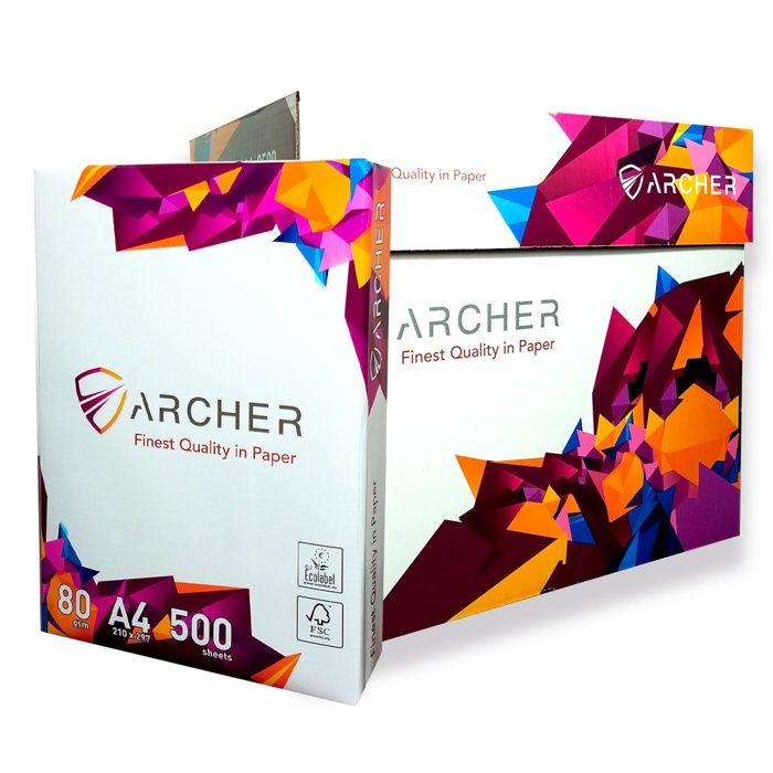 Papier A4 - Archer - Extra blanc - Pack de 5 - 80g/m² - Ecolabel