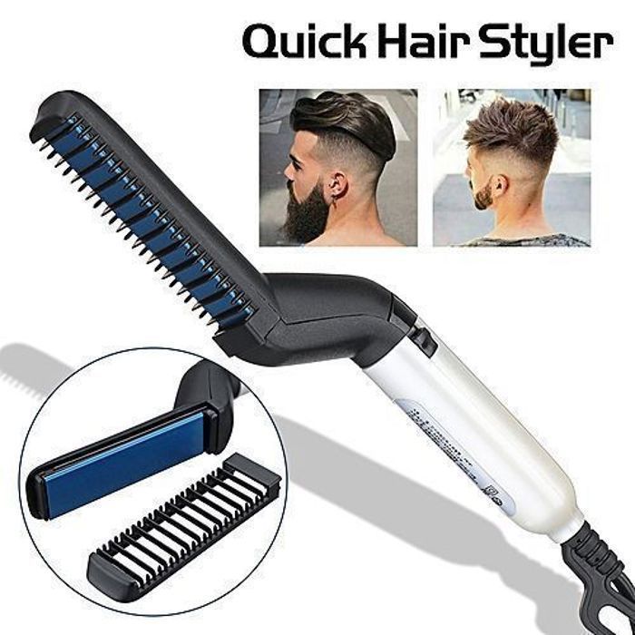 Brosse Lissante Chauffante - smart - Multicolore - Pour Homme - Cheveux Bouclés - Style Tendance