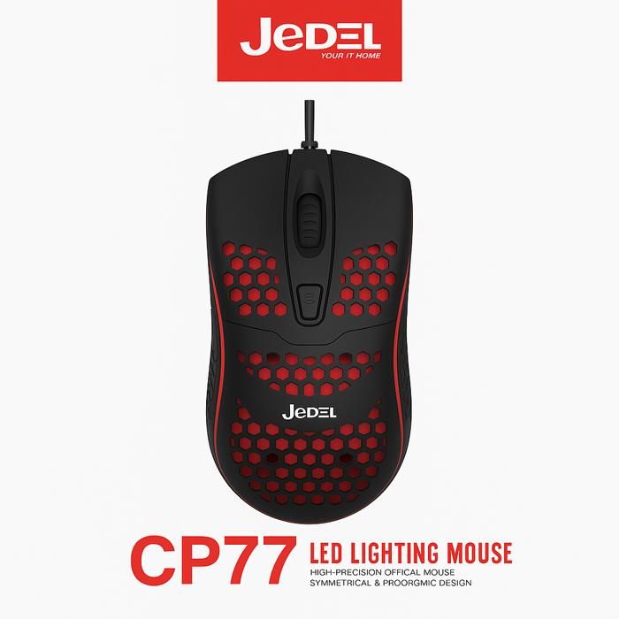 Souris gaming - Jedel - Honey Comb Design - 2000 DPI - Éclairage RGB - Filaire