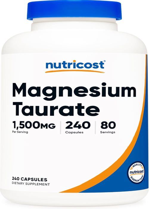 Taurate de magnésium 1500 mg 240 capsules (500 mg par capsule)