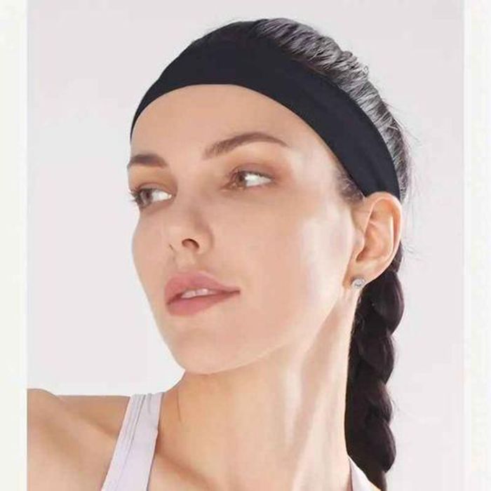 Bandeau de yoga en coton élastique Styla Hair, multifonction pour le sport, couleur noire