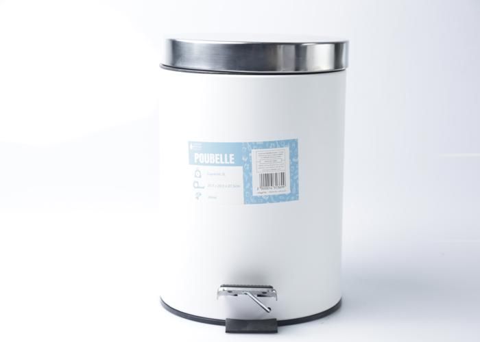 Poubelle à Pédale Blanche 5L 11052-B