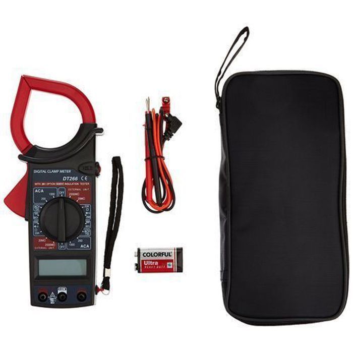 Multimètre Numérique à Pince - MARQUE - AC-DC - 200A - Test d'Isolation - LCD Intégré