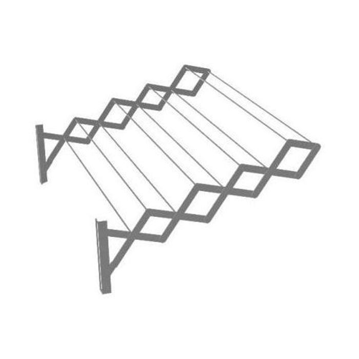 Séche linge en aluminium, support extensible mural pour vetement - étendoir a habit extensible