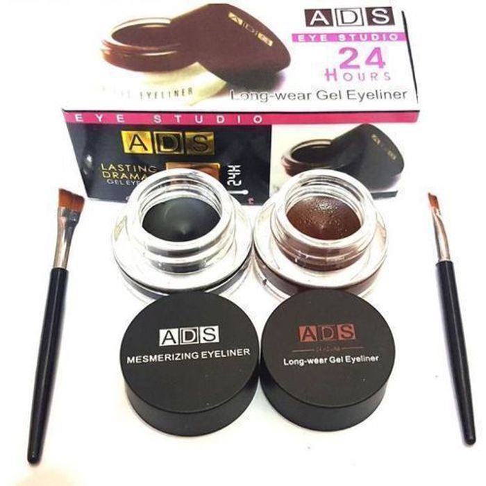 ADS Gel Eye liner et Gel  à Sourcils - noir et marron 24 heures -