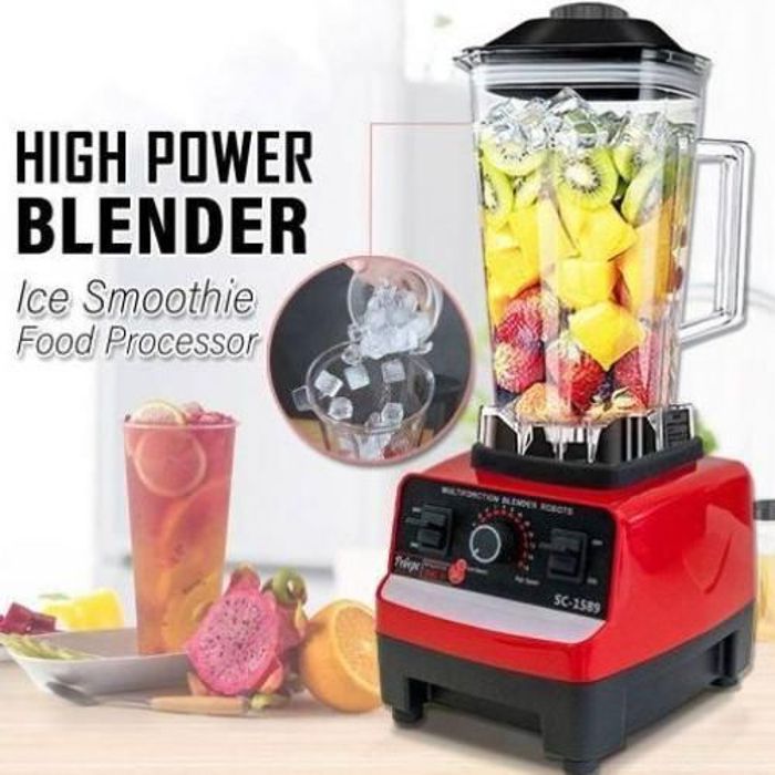 Blender - Ultra Puissant - 3000W - Bol 2L - 15 Vitesses - Lame Acier Inox 6 Têtes