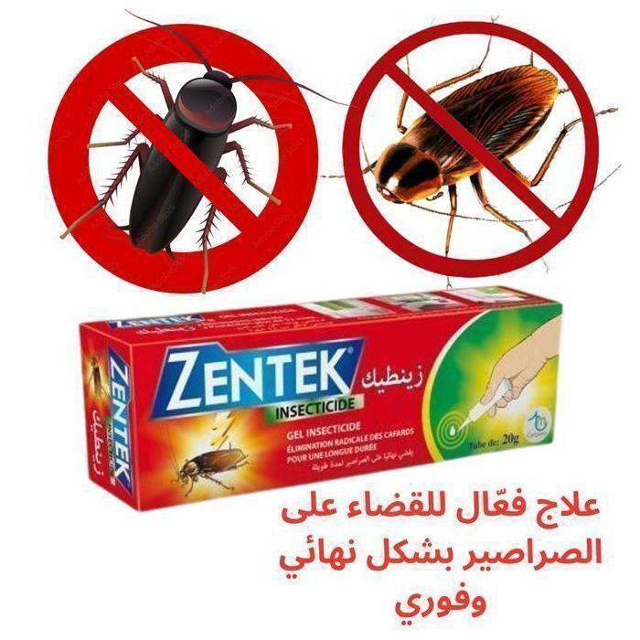 Gel insecticide - Zentek - 20Gg - Élimination des cafards - Efficacité 100% - Multicolore