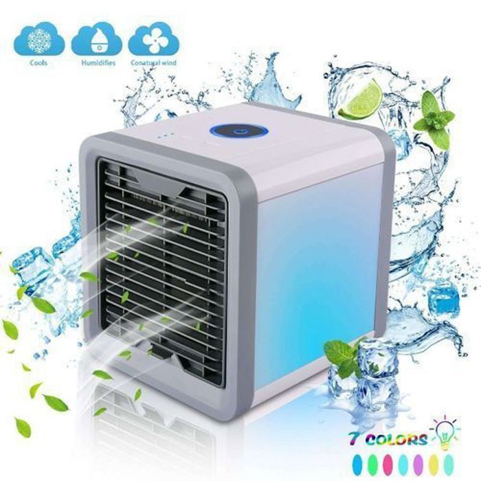 Ventilateur - Mini - USB Portable - 7 Couleurs - Humidificateur - Purificateur d'air