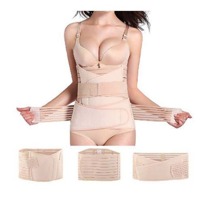 3 en 1 Ceinture Post-Partum Accouchement Ceinture Récupération Gaine Postnatal