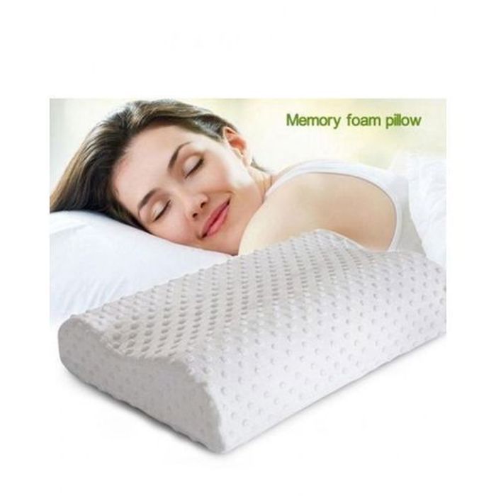 Oreiller - Orthopédique - Mousse à mémoire - Soutien ferme - Taille standard - Lavable