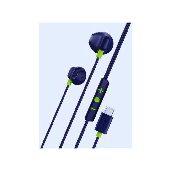Oraimo écouteurs filaire Type-C Half In-ear Wired Headphones OEP-650 bleu