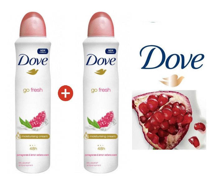 Déodorant Spray Anti-Perspirant - Dove - Go Fresh - Paquet de 2 - 200 ml - Sans alcool