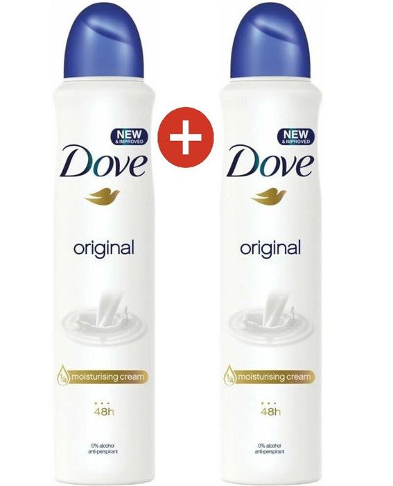 Déodorant Spray Anti-Perspirant - Dove - Original - 250ml x2 - Sans alcool - 48h de protection